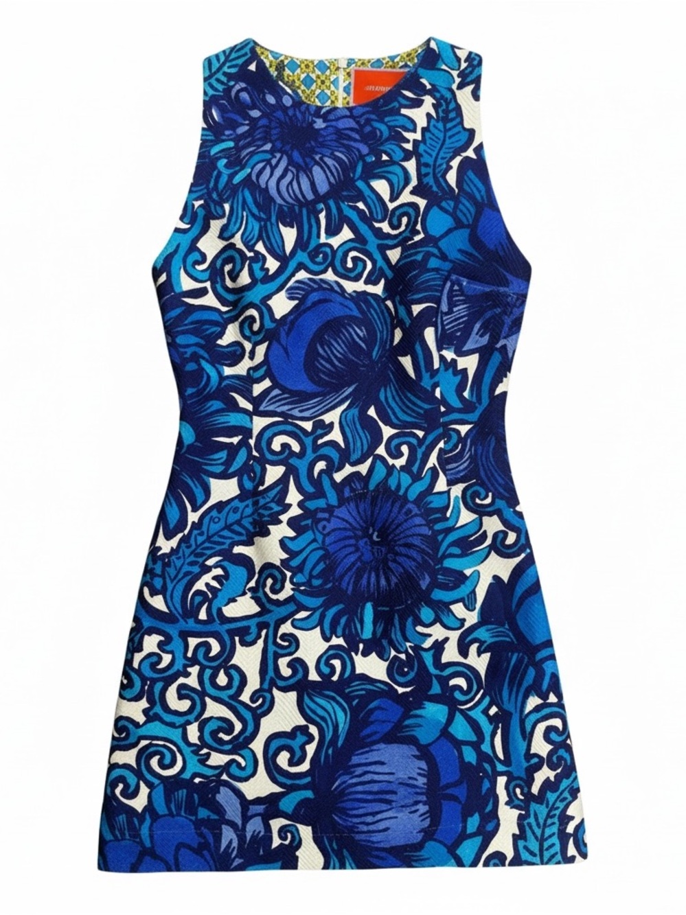 a DoubleJ TGIF Anemone Cotton Chevron Floral Mini Dress size Medium Italy Ed. 32